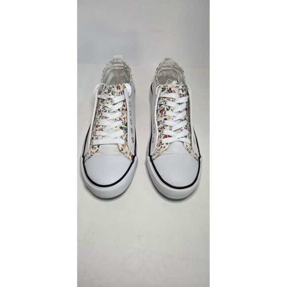 Twisted slip In Step Out shoes White With Floral Detail Unique Sneaker Wmn Sz 10 - Picture 1 of 7
